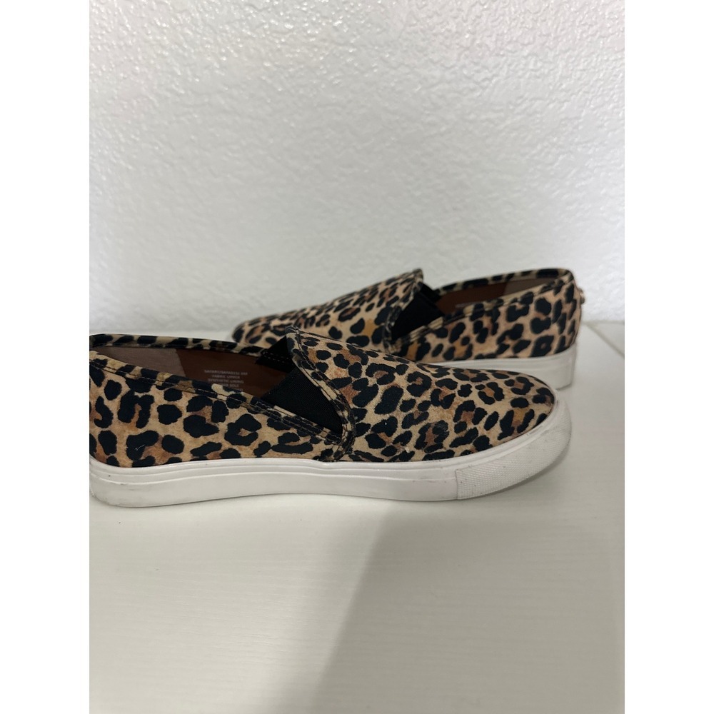 Steve Madden Leopard Print Slip On Sneakers Women's Size 6 Casual Shoes - Picture 3 of 5